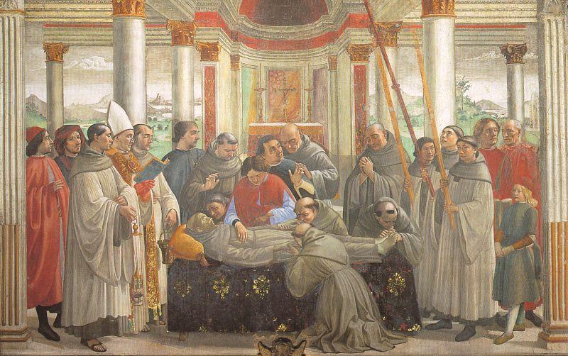Domenico Ghirlandaio Obsequies of St.Francis oil painting image